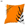 Orange Geometric Leaf Lines Pillowcase by Axyaa - Home Decor and Cozy Throw Pillows