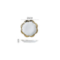 Axyaa Light Luxury Ceramic Dinner Plate for Steaks, Noodles, Fruits, and Dim Sum