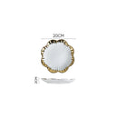 Axyaa Light Luxury Ceramic Dinner Plate for Steaks, Noodles, Fruits, and Dim Sum