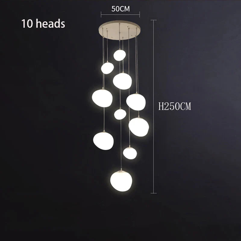 Axyaa Nordic Stair Chandelier Living Room Dining Pendant Ceiling Light