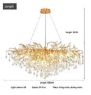 Axyaa Crystal Teardrop Chandelier: Elegant Glass Pendant Lamp for Bedroom Ceiling Lighting