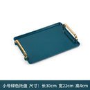 Axyaa Rectangular Plastic Tray with Handle for Home, Hotel, and Decor Use