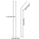 Axyaa Stainless Steel Rainbow Drinking Straws Set - 40 Pcs Cocktail Bar Drinkware