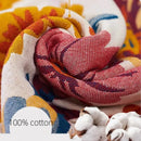 Boho Floral Cotton Bedspread Blanket by Axyaa: Soft Aesthetic Bed Throw Cover for Home