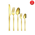 Axyaa Gold Stainless Steel Cutlery Set - Knife Fork Spoon in 5/6/20/30pcs