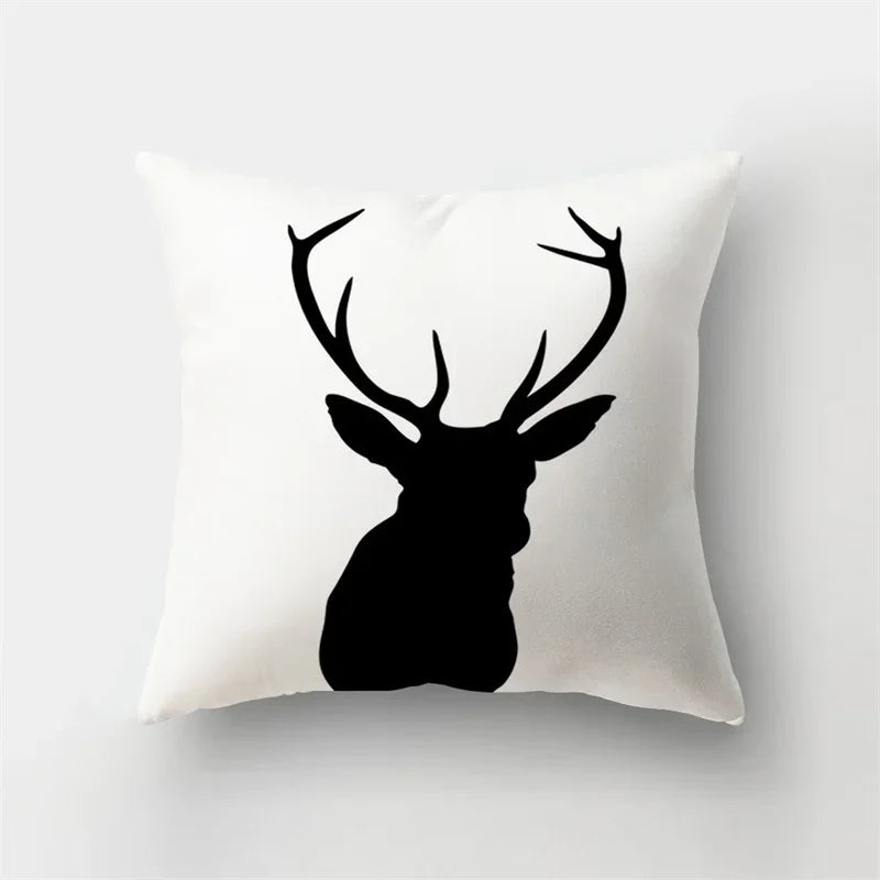 Yellow Black Geometric Cushion Cover - Wave Line Design by Axyaa