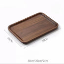 Axyaa Black Walnut Wood Tea Tray for Coffee Dessert Storage Beer Wine Serving