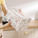 Axyaa Plastic Food Storage Container with Measuring Cup on Organizer Box