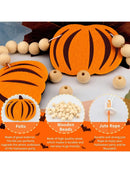 Axyaa Pumpkin & Wooden Beads Halloween Garland for Home Decor