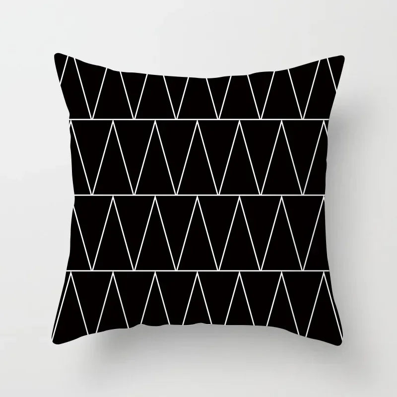 Axyaa Geometric Stripe Printed Pillowcase - Modern Home Decor
