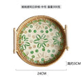 Axyaa Shell Tray: Light Luxury Double-eared Rattan Storage for Decorative Display
