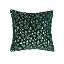 Axyaa Christmas Foil Print Cushion Cover with Snowflake Elk Design