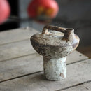 Axyaa Rough Pottery Vase Vintage Handmade Dried Flowers Zen Arrangement