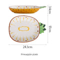Axyaa Fruit Series Hand-painted Ceramic Tableware: Strawberry Lemon Pineapple Dish Bowl