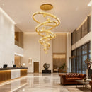 Axyaa Crystal Villa Chandelier for Living Room, Hotel Duplex, Loft Apartment Staircase