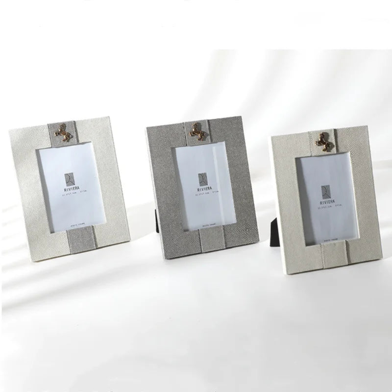 Axya Leather Desk Set: Tissue Box, Photo Frame, Jewelry Box, Ashtray, Home Decor