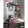 Axyaa Black Aluminum Towel Rack Holder 40-60CM Folding with Hook