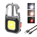 Axyaa Rechargeable Mini COB Work Light Keychain Flashlight - Portable Toolbox Outdoor Light