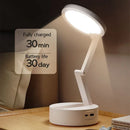 Axyaa Foldable Lamp With Clock USB Charging LED Desk Light
