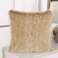 Axyaa Cozy Plush Cushion Cover 45x45cm White Grey Decor Pillowcase