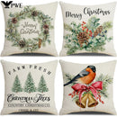 Axyaa Christmas Pine Branch Wreath Pillowcases 45x45 cm