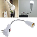 Axya Flex Wall Lamp Holder Plug Switch EU/US Light Socket Adapter.