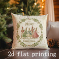 Axyaa Christmas Santa Claus Pattern Pillow Cover for Sofa, Bedroom, Car