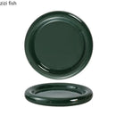 Axyaa Solid Color Donuts Ceramic Steak Plate, Dessert, Salad, Sushi Restaurant Display Tableware