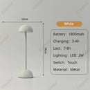 Axyaa Wireless Mushroom Table Lamp: Rechargeable Touch Sensor Night Light