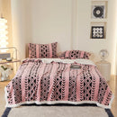 Axyaa Diamond Grid Jacquard Throw Blanket in New Bohemia Style