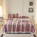 Axyaa Boho Chic Jacquard Diamond Grid Throw Blanket