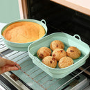 Axyaa Silicone Baking Tray - Thickened, Square, Foldable, Heat-resistant, Food Grade Mold
