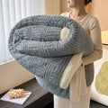 Axyaa Queen Size Wool-Like Throw Blanket for Winter Bedding