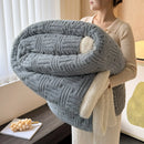 Axyaa Queen Size Wool-Like Throw Blanket for Winter Bedding