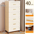 Axyaa 15.75 Inch Multi-tier Rolling Storage Cabinet for Snacks, Clothes, Books