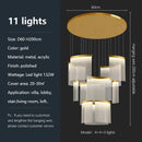 Axyaa Gold Acrylic LED Pendant Chandelier for Modern Luxury Living Room Lighting