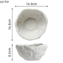 Axyaa Stone Pattern Ceramic Bowl Set for Molecular Cuisine and Dining