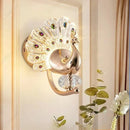 Axyaa Peacock LED Wall Lamp for Bedroom, Living Room, Corridor, and Porch Lighting