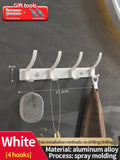 Axyaa Space Aluminum Wall Clothes Hook, Non-Perforated Bathroom & Bedroom Storage
