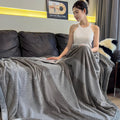 Axyaa Sherpa Chenille Knit Blanket - Soft Handmade Throw for Bed, Sofa, Couch