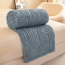Axyaa Ultra Soft 3D Jacquard Fleece Blanket - Vintage Roman Column Striped Sofa Throw