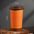 Axyaa Ceramic Gradient Coffee Cup with Silicone Cover, Portable & Creative Office Home Cup