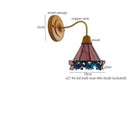 Axyaa Glass LED Wall Sconce: Colorful, Pull Chain Switch, Copper Finish