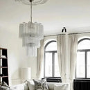 Axyaa Crystal Chandelier Pink Glass Pendant Light Luxury Lighting
