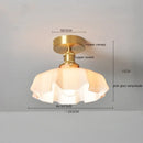 Axyaa Glass Ceiling Light: Modern LED Nordic Lamp for Home Decor