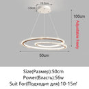 Axyaa Modern LED Ring Chandelier for Indoor Lighting Decor