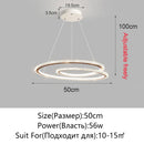 Axyaa LED Ring Chandelier for Modern Living Room, Bedroom, Dining Room Decor