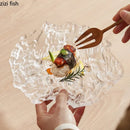 Axyaa Glass Plate: Creative Salad, Dessert, Sushi, Fruit, Molecular Cuisine Special Tableware