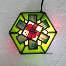Axyaa Tiffany Glass Cake Lamp LED Night Light Table Bedroom Decor