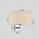 Axyaa LED Fabric Lampshade Wall Lamp Adjustable Spotlight for Bedroom Living Room
